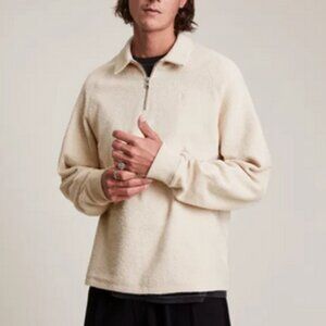 ALLSAINTS Rafe Half Zip Polo Shirt Medium